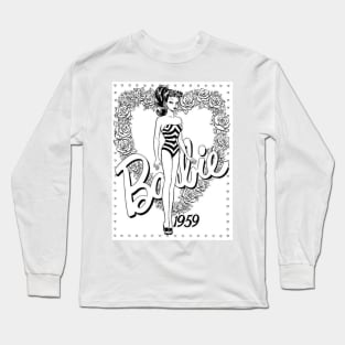 Vintage Barbie black and white Long Sleeve T-Shirt